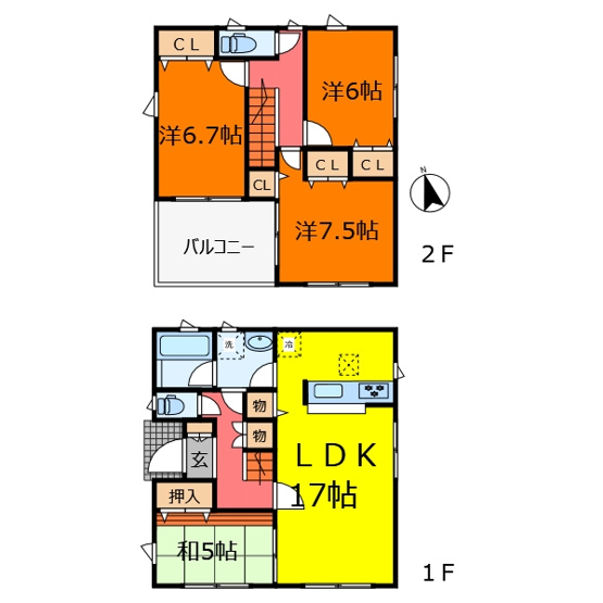 【間取り】 | クレイドルガーデン甲斐市龍地第5　1号棟 | 間取り