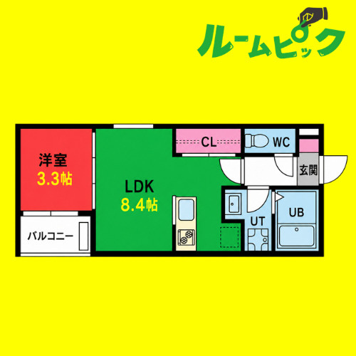 Patina六番町(パティーナロクバンチョウ)　名古屋市賃貸　仲介手数料無料の間取り