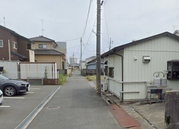【新築戸建】　いわき市小名浜南君ヶ塚町3期　1棟限定　【長期優良住宅】の前面道路含む現地写真|南西側4ｍ公道