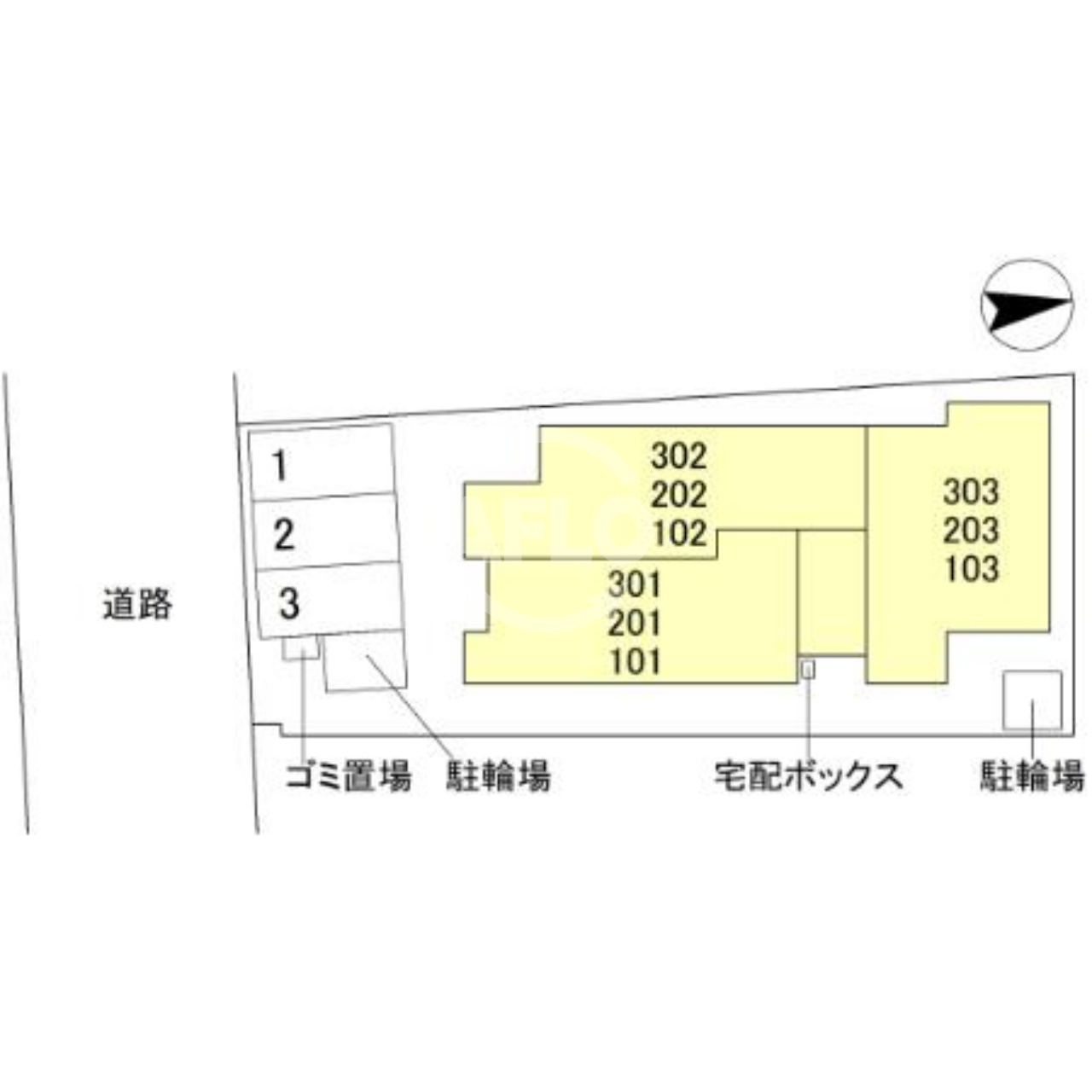 D-ROOM瓜破SOUTHの区画図|D-ROOM瓜破SOUTH　区画図