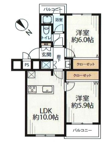 【間取り】 | 高倉第一コーポＣ棟