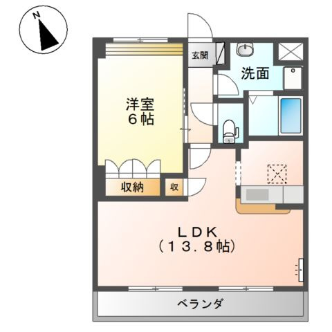 ソレイユ鉄屋の間取り