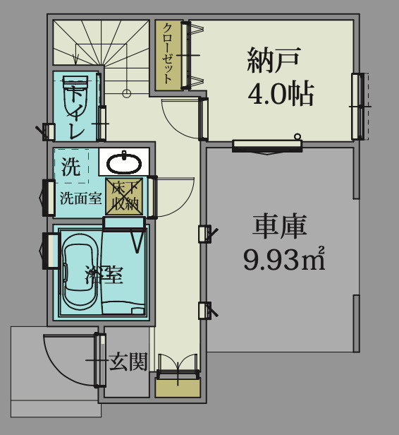 川越市脇田新町第2期の間取り|1F