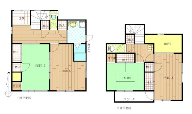 【間取り】 | 植野貸戸建
