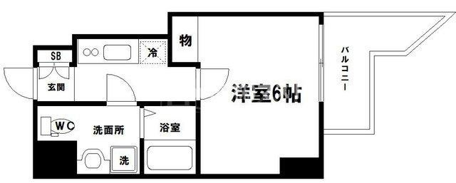 レジュールアッシュ谷町の間取り