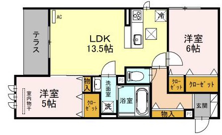 高倉山フラッツの間取り
