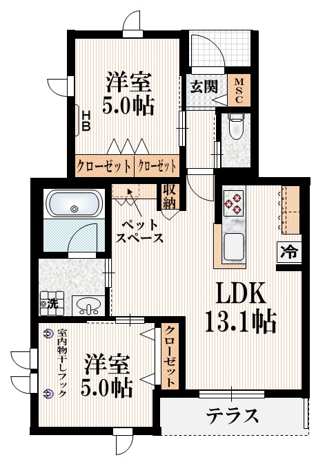 ヴェルテュの間取り