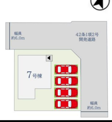 小城市小城町晴気1期1区画 7号棟の区画図