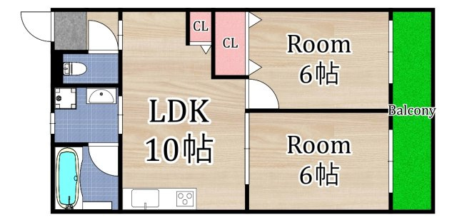 【間取り】 | コーポ大喜