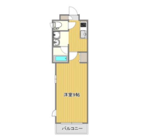 熊本市中央区船場町３丁目の賃貸マンションの間取り