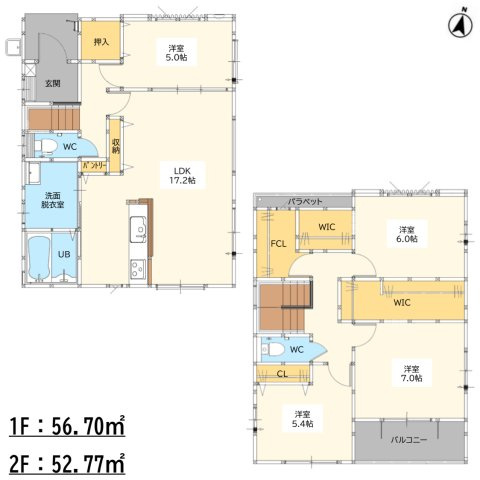 神埼市神埼町田道ケ里4期2区画 1号棟の間取り