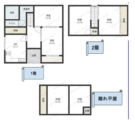 近江八幡市安土町石寺　中古戸建の間取り