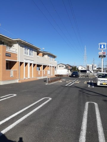 駐車場に車を止められます