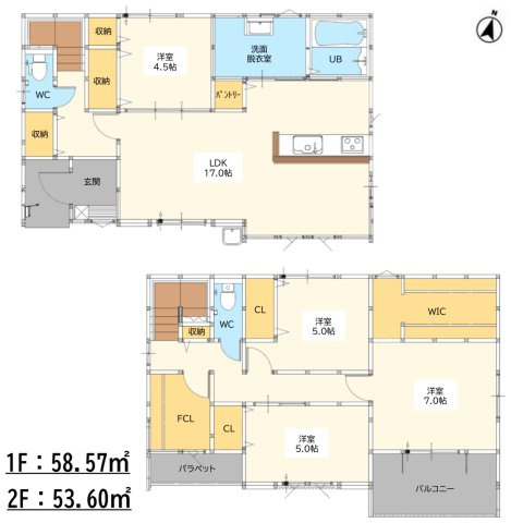 三養基郡上峰町大字坊所11期2区画 2号棟の間取り