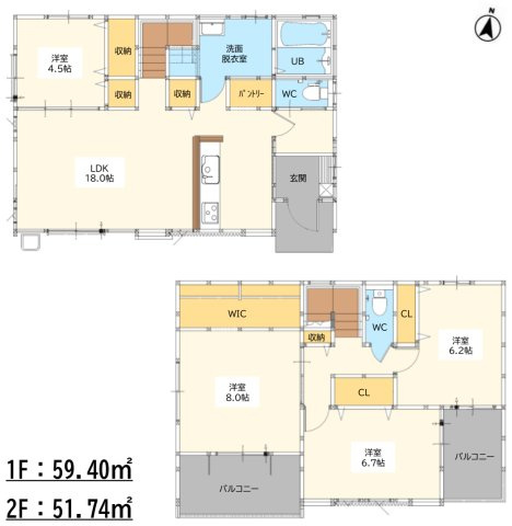 三養基郡上峰町大字坊所11期2区画 1号棟の間取り