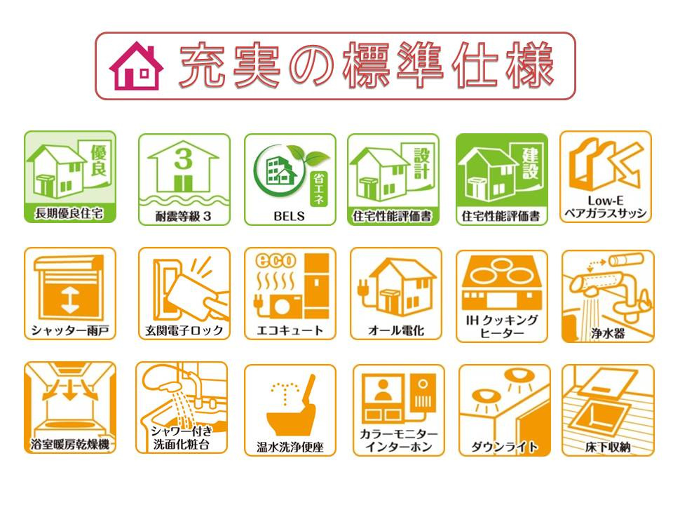 奈良市法蓮町の新築一戸建のその他|長期優良住宅＆耐震等級３・住宅性能評価書を取得、省エネ仕様で快適にお住まいいただけます。