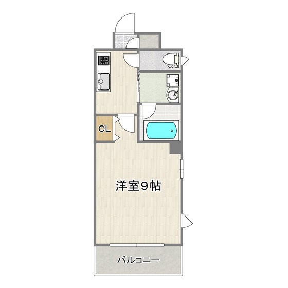 熊本市中央区船場町３丁目の賃貸マンションの間取り
