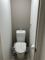 落ち着いた色調のトイレです