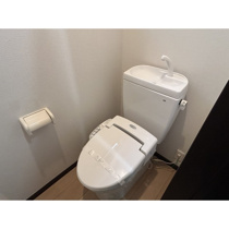 落ち着いた色調のトイレです