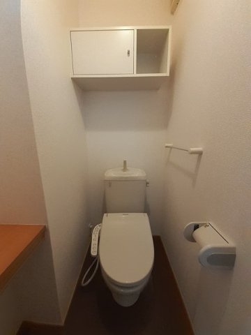 落ち着いた色調のトイレです