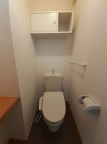 落ち着いた色調のトイレです