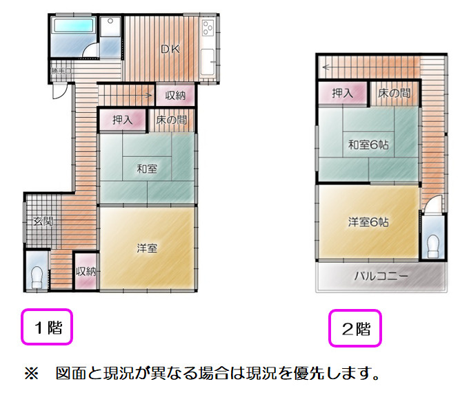 売中古戸建　富士市神谷の間取り|間取りです。