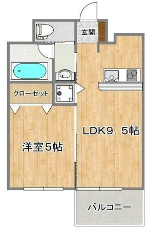 熊本市中央区船場町３丁目の賃貸マンションの間取り