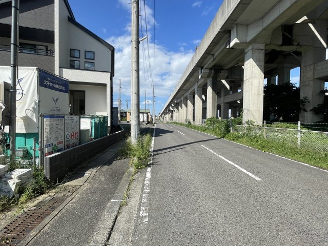 新築戸建・新築建売　郡山市富久山町久保田岡ノ城　行健小・行健中の前面道路含む現地写真