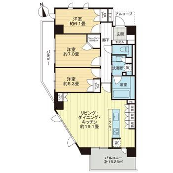 ライオンズ湘南藤沢グランフォートの間取り