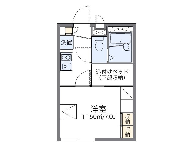 レオパレスサークルストーンの間取り