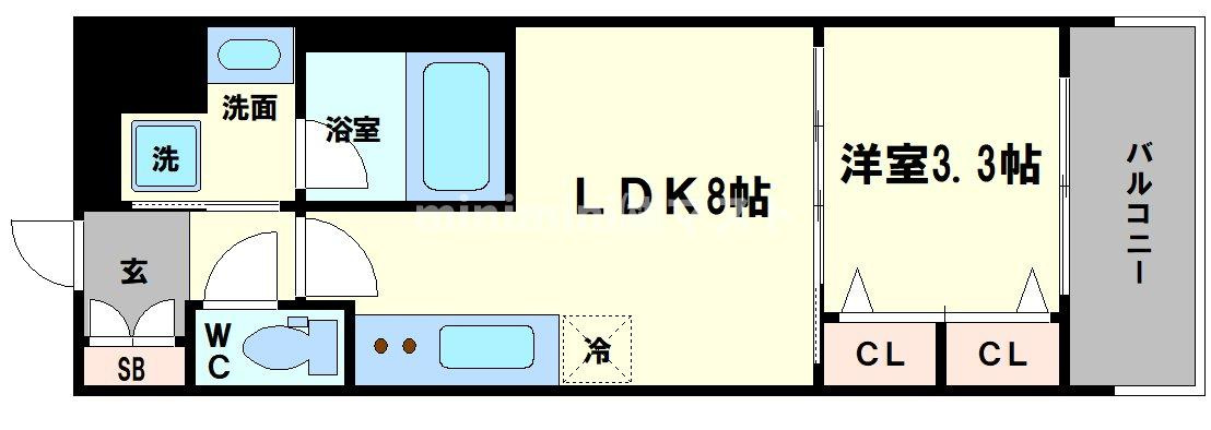 スプランディッド中之島DUEの間取り