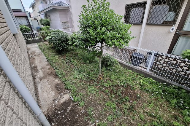 貝塚市二色4丁目の庭|庭（植栽撤去前）