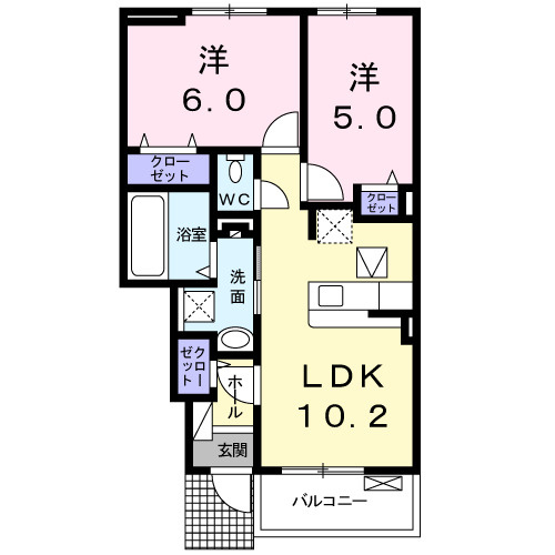 グランレジデンス国府　Ａ－Ⅱの間取り