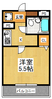 ローズガーデンＡ５２番館の間取り