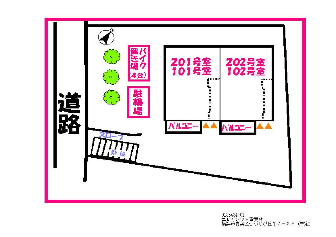 エレガンツァ青葉台の区画図