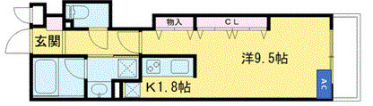ミルーム赤坂の間取り