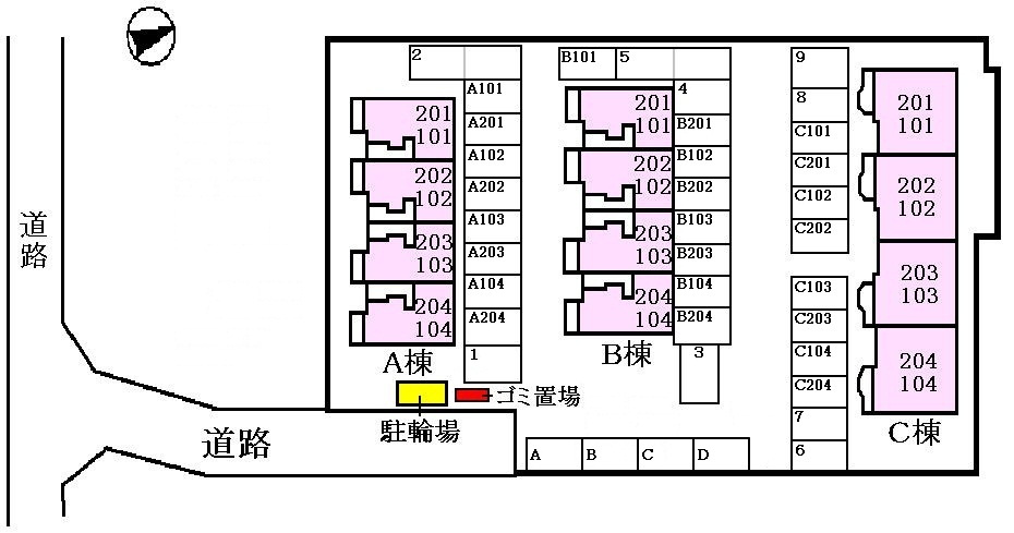 ファーチャ・イターナルＢの区画図|駐車場