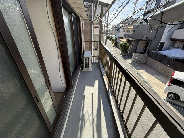 豊中市上野西貸家のバルコニー
