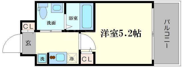 エスリード南堀江リバーサイドの間取り