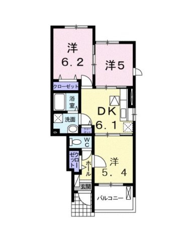 コスモス花影壱番館の間取り