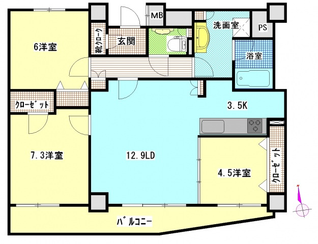 シティトリエ京橋の間取り