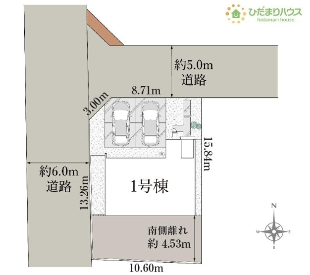 【区画図】 | 取手市井野第1期　新築戸建　1号棟 | 角地につき日当たり・風通し良好です☆