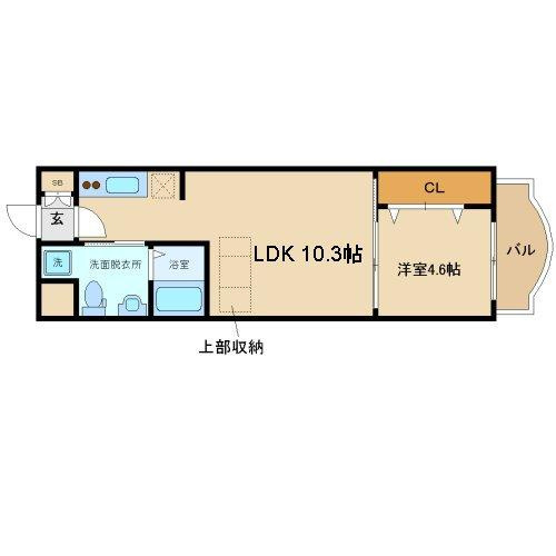 エステムコート難波EASTレオルガの間取り|エステムコート難波ＥＡＳＴレオルガ　間取り