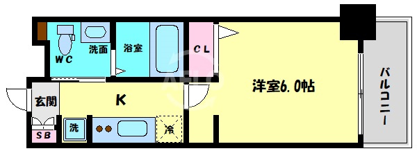 エステムプラザ大手前エヴァースの間取り|エステムプラザ大手前エヴァース　間取り