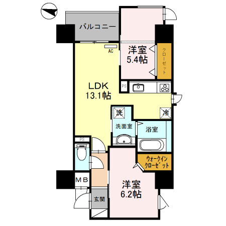 Lazo福島の間取り