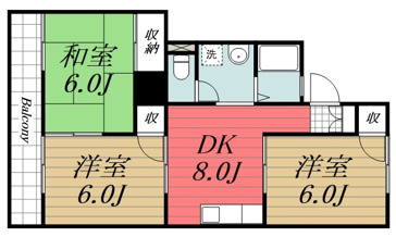 【間取り】 | ネオグリーンコーポ　A棟