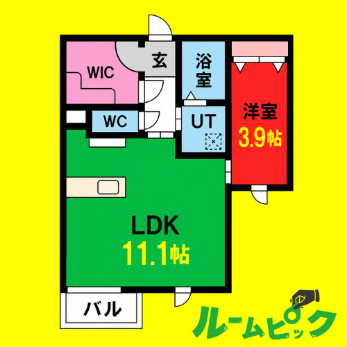 ilusion高畑　名古屋市賃貸　仲介手数料無料の間取り
