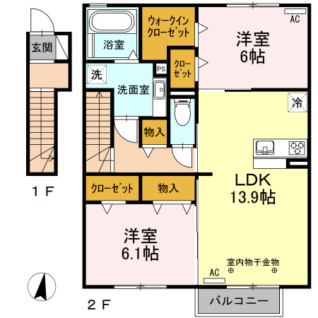 ハイツ渚　　刈谷市の賃貸ならクラスホーム刈谷店の間取り