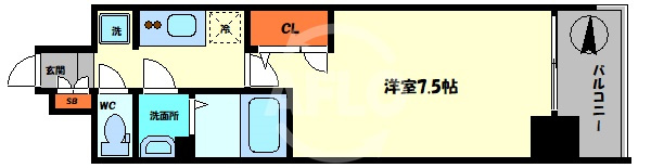 ファステート難波WESTディオンの間取り|ファステート難波WESTディオン　間取り