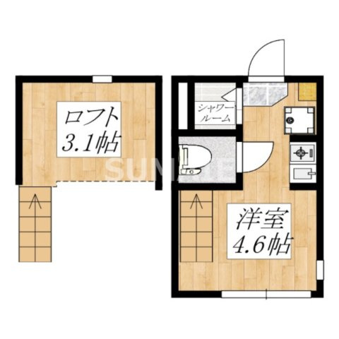 ハーモニーテラス王⼦Ⅱの間取り|間取り☆